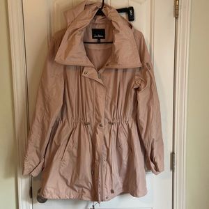🌸🌦️Sam Edelman Dusty Pink Raincoat L - EUC